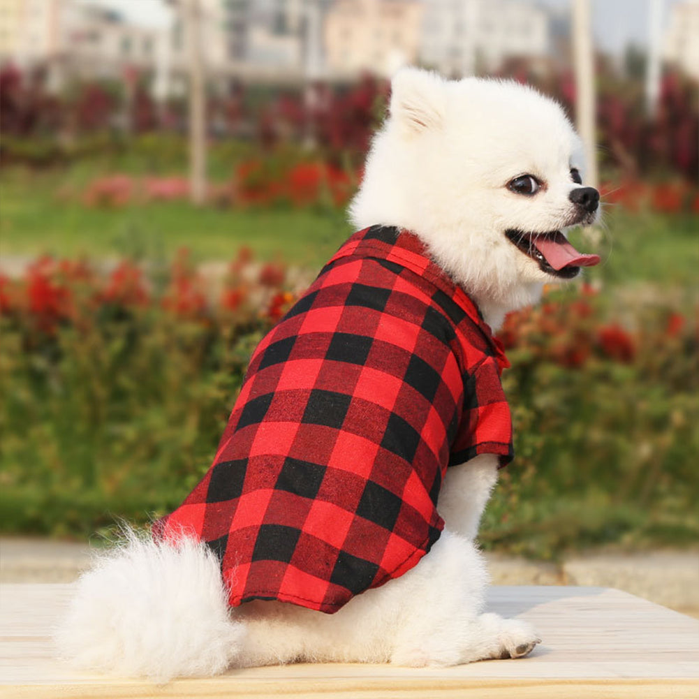 Dog Plaid Shirt Suit Wedding Dress For Teddy Small Medium Big Size Dog Pet Clothes Cat Spring Summer Autumn Wear