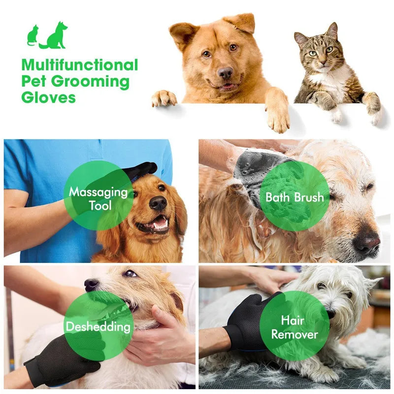 Fashion Rubber Pet Bath Brush Dog Toys Environmental Protection Silicone Glove for Pet Massage for Dogs and Cats Pet Accessories